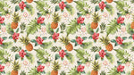 Pineapple Tropical Vibe Wall Mural. Hawaiian Theme Peel and Stick Wallpaper. Paradise Vibe Theme Decor. #6447