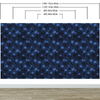 Blue Color Flower Wall Mural Pattern. Dark Navy Blue Background. #6451