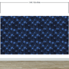Blue Color Flower Wall Mural Pattern. Dark Navy Blue Background. #6451