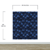 Blue Color Flower Wall Mural Pattern. Dark Navy Blue Background. #6451