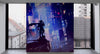 Japanese Samurai in Cyberpunk Futuristic City of Japan Wall Mural. #6452