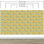 Yellow Floral Flower Background Pattern Wall Mural. #6456
