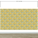 Yellow Floral Flower Background Pattern Wall Mural. #6456