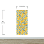 Yellow Floral Flower Background Pattern Wall Mural. #6456