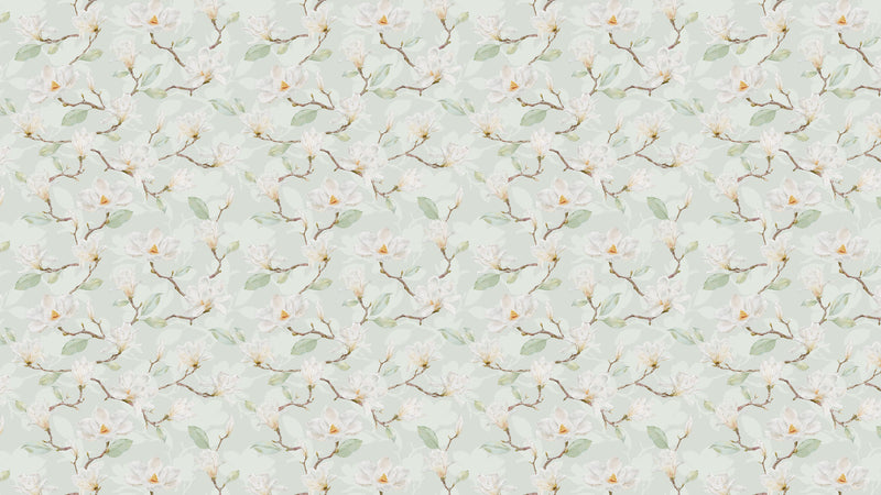 White Magnolia Wall Mural Peel and Stick Wallpaper. #6477