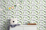 Tiger and Leopard Wallpaper Pattern. Safari Animal Print Wall Mural. #6478