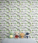 Tiger and Leopard Wallpaper Pattern. Safari Animal Print Wall Mural. #6478