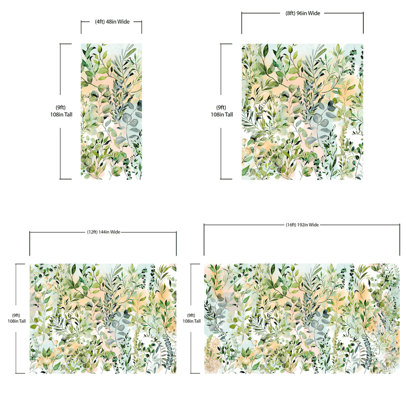 Eucalyptus Wallpaper in Pastel Color Watercolor. #6483
