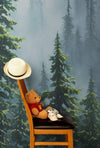Nature Rainforest Wall Mural Wallpaper. Misty Forest Landscape. #6494