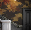Vintage Dark Background with Yellow Flowers Botanical Wallpaper. #6497