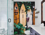 Surfboards Wall Mural. Peel and Stick Wallpaper. Summer Tropical Beach Theme Decor. #6509