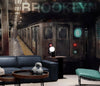 Brooklyn Art Wallpaper. Subway 6 Train Peel and Stick Wall Mural #6516