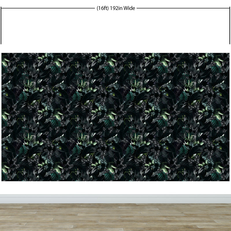 Tropical Leaves In a Dark Jungle Background Wallpaper #6536