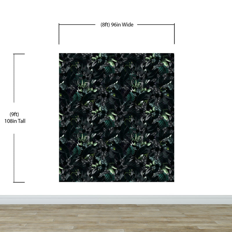 Tropical Leaves In a Dark Jungle Background Wallpaper #6536