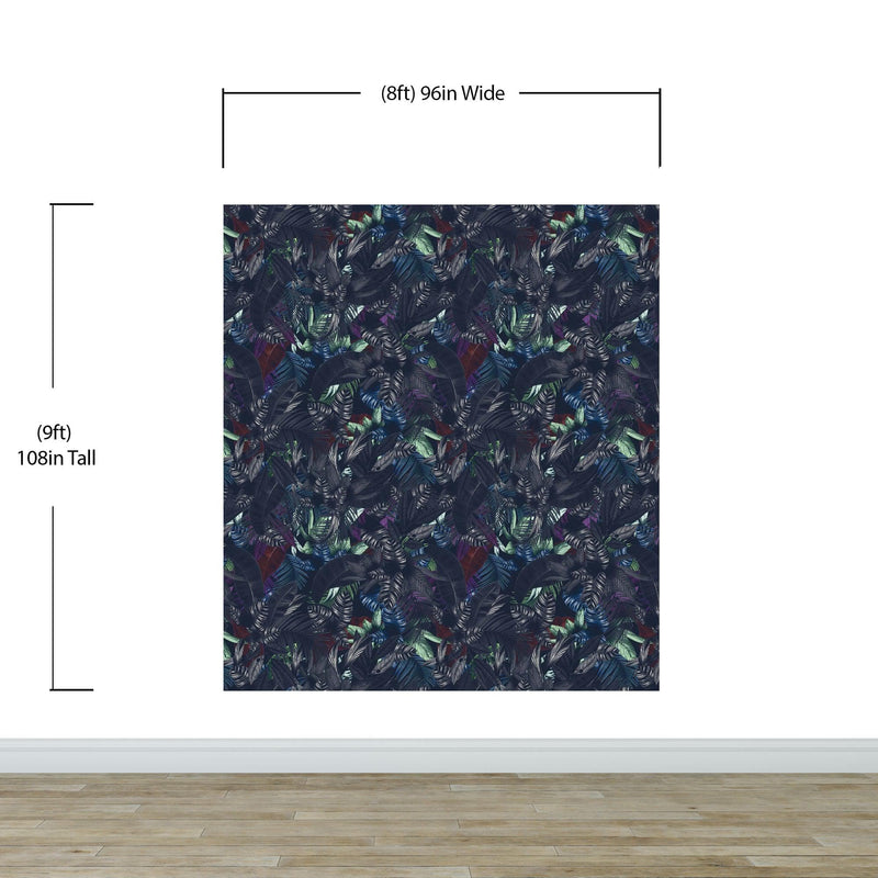 Pastel Color Tropical Leaves In a Dark Jungle Background Wallpaper #6537