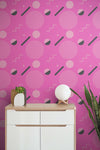 80's Wallpaper Neon Pink. 90’s Vintage Pink Memphis Wallpaper. I Love 80s. #6539