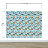 Underwater Fish Wallpaper. Colorful Tropical Fish Pattern Peel and Stick Wall Mural. #6540