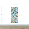 Underwater Fish Wallpaper. Colorful Tropical Fish Pattern Peel and Stick Wall Mural. #6540
