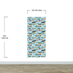 Underwater Fish Wallpaper. Colorful Tropical Fish Pattern Peel and Stick Wall Mural. #6540