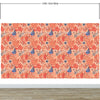 Fern Botanical Wallpaper. Colorful Orange Wall Mural. #6558