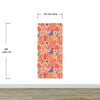 Fern Botanical Wallpaper. Colorful Orange Wall Mural. #6558