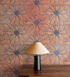 Flower Wallpaper - Botanical Wallpaper - Wildflower Nature Pattern - Floral Peel and Stick Wall Mural. Peach Color Blossom Flower Mural. #6559