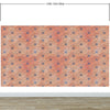 Flower Wallpaper - Botanical Wallpaper - Wildflower Nature Pattern - Floral Peel and Stick Wall Mural. Peach Color Blossom Flower Mural. #6559