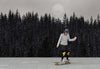 Foggy Forest Wall Mural. Peel and Stick Wallpaper. Monotone Grey Nature Wallpaper. Rain Forest Wall Mural. #6560
