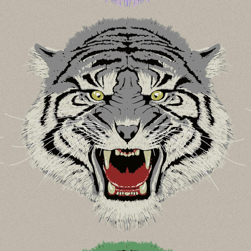Asian Tiger Wallpaper Peel and Stick Wall Mural. #6573