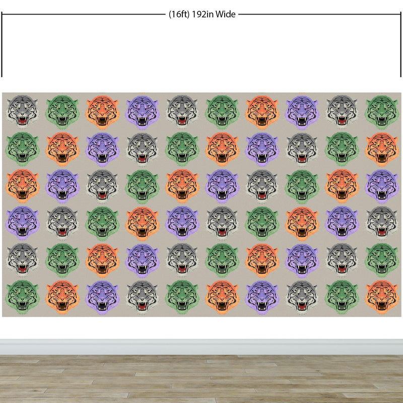 Asian Tiger Wallpaper Peel and Stick Wall Mural. #6573