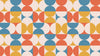 Retro Circle Geometric Wallpaper Peel and Stick Mural. Groovy Shape Patterns Mid Century Modern Retro Design. #6578