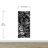 Black and White Fern Botanical Wallpaper. Peel and Stick Mural. #6579