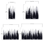 Black and White Pine Tree Forest Wallpaper. #6594