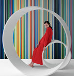 Vertical Line Color Stripes Wallpaper. Bright Rainbow Color Lines Wall Mural. #6597