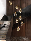 MIRODEMI® Luxury diamond crystal chandelier for staircase, living space, stairwell