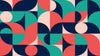 Geometric Shapes Contemporary Wall Mural. #6618