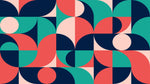 Geometric Shapes Contemporary Wall Mural. #6618