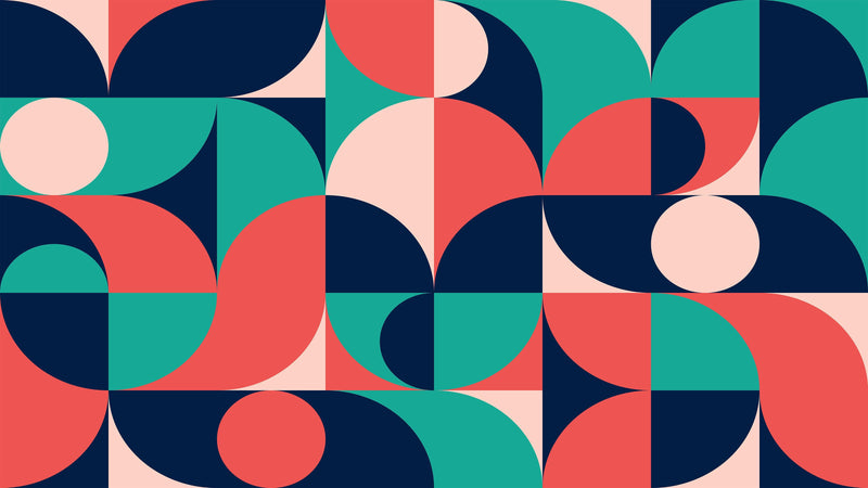 Geometric Shapes Contemporary Wall Mural. #6618