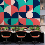 Geometric Shapes Contemporary Wall Mural. #6618