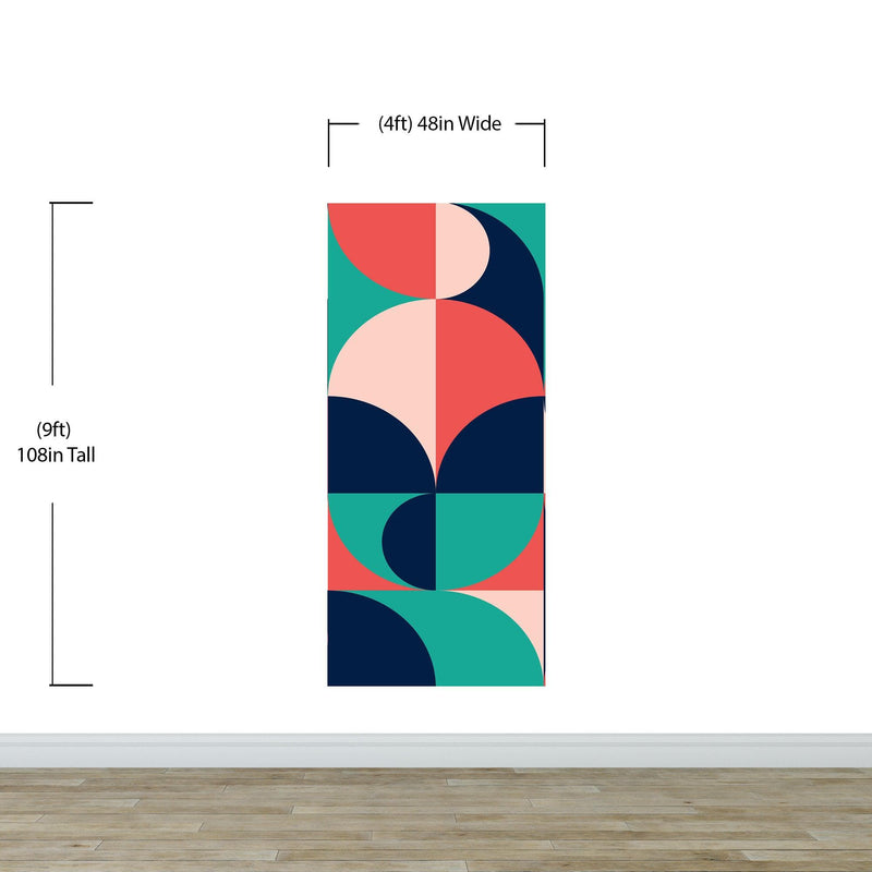 Geometric Shapes Contemporary Wall Mural. #6618