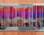 Colorful Vibrant Birch Tree Forest Wallpaper. #6649