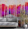 Colorful Vibrant Birch Tree Forest Wallpaper. #6649