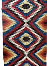 Hand-Knotted Afghan Kilim Wool Runner Rug – 2’8” x 12’4” – Vintage Full Geometric Design