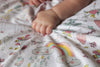 Unicorn Heart Rainbow Sherpa Baby Blanket
