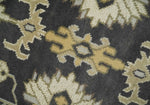 10x14 Black and Brown Hand Knotted Antique Oushak Large Wool Area Rug | TRDCP7211014