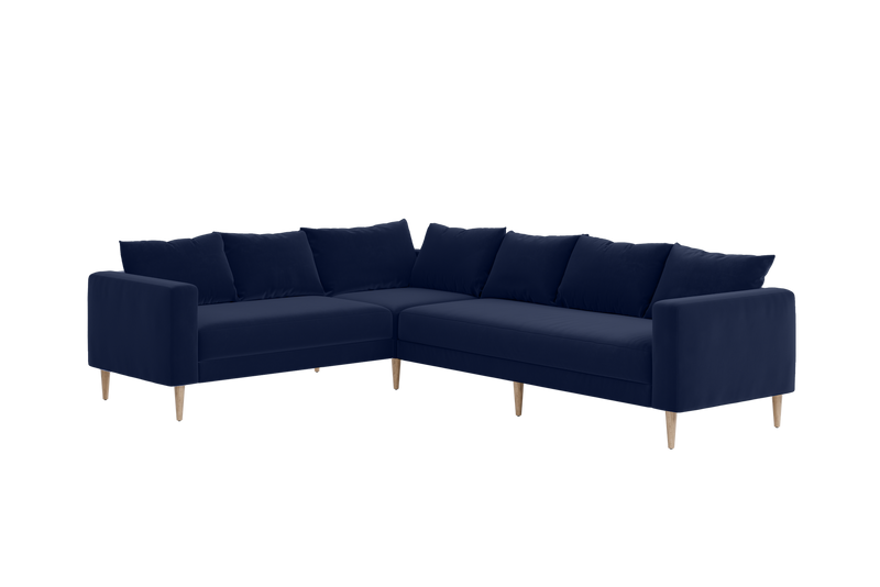 The Essential Corner Sectional (6 Seat) in Recycled Velvet