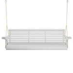 Amish Casual 6 Foot Roll Back Porch Swing in White Stain