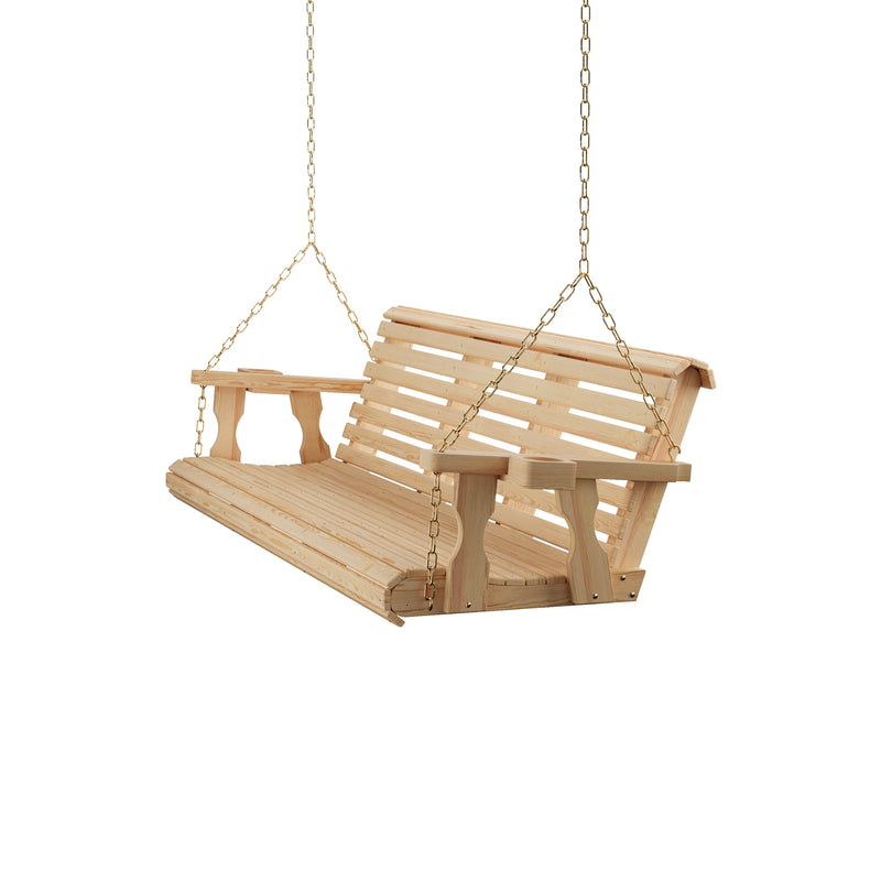 Amish Casual 6 Foot Unfinished Roll Back Porch Swing