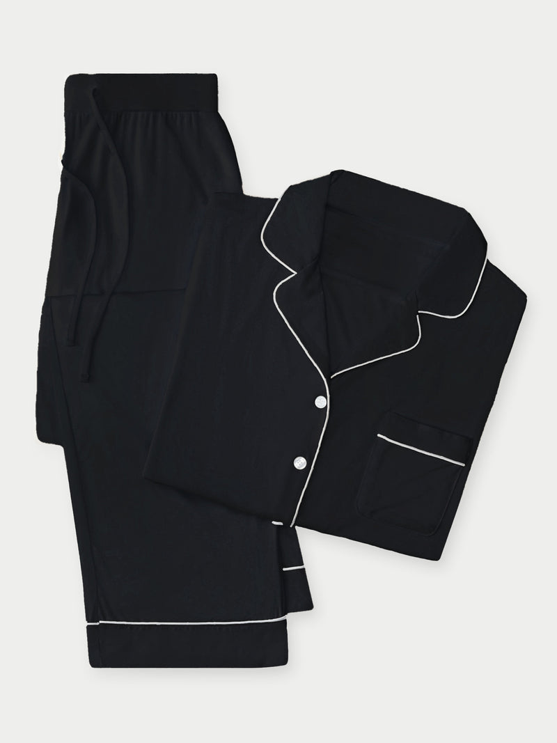 Women's Stretch-Knit Long Sleeve Bamboo Pajama Set