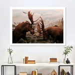 Moose Battle Wall Art